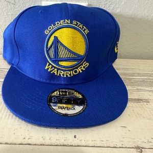 New Era NBA Golden State Warriors Stretch Snapback Dad Hat Cap Blue Gold Curry